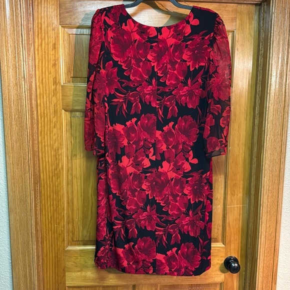 Women’s Connected Apparel, red and black dress sheer sleeves plus size 22W - Picture 6 of 6